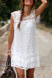 dasiuip Elegant Lace Sleeveless Mini Dress