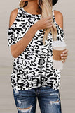 dasiuip Off-Shoulder Leopard Print T-Shirt ( 2 Colors )