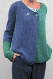 dasiuip Loose Stitching Knitted Sweater