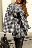 dasiuip Loose Lace Plaid Cloak