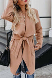 dasiuip Wild Solid Color Trench Coat