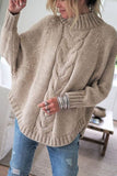 dasiuip Turtleneck Loose Knitted Jumper Winter Streetwear Sweater(3 Colors)