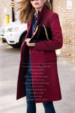 dasiuip Thick Solid Color Button Coat