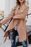 dasiuip Wild Solid Color Trench Coat