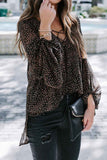 Leopard Print Long Sleeve Top