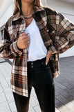 dasiuip Casual Loose Retro Plaid Stitching Shirt Jacket(3 Colors)