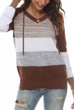 dasiuip Striped Color-Block Knitted Sweater