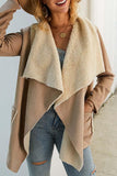 dasiuip Solid Plush Irregular Coat