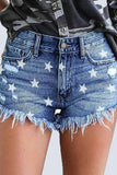 dasiuip Cute Star Denim Shorts