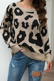 dasiuip Loose Style Leopard Sweater