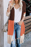 dasiuip Loose Splice Contrast Cardigan