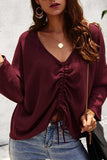 dasiuip v Neck Loose Knit Sweater