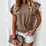 dasiuip Knot Design Light Tan T-shirt