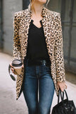 dasiuip Fashion Elegant Leopard Coat