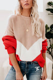 dasiuip Comfy Loose Stitching Sweater(2 Colors)